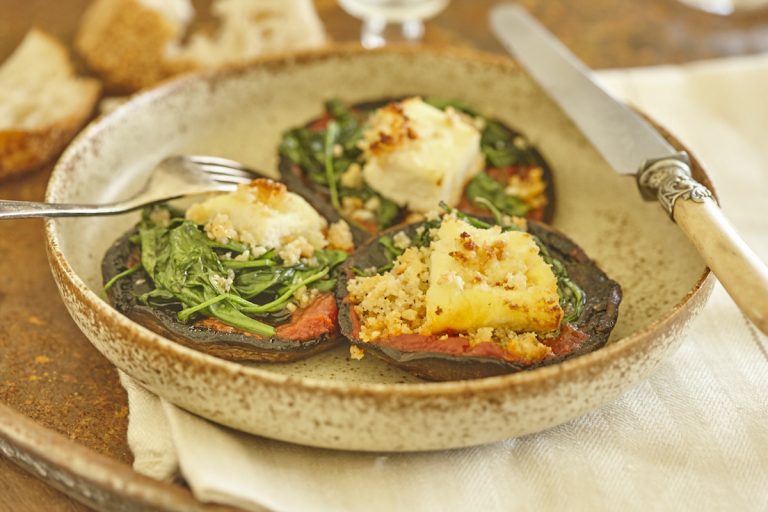 ほうれん草とフェタチーズのマッシュルーム詰めのレシピ